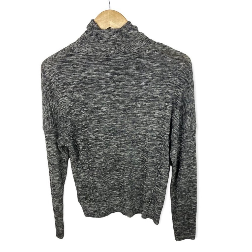 Anthropologie Moth‎ Annona Wool Blend Turtleneck Sweater Heathered Grey Size XS - Picture 5 of 11
